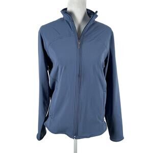 Nike Golf Blue Full Zip Jacket Medium Not Stretchy Lightweight Athletic Casual
